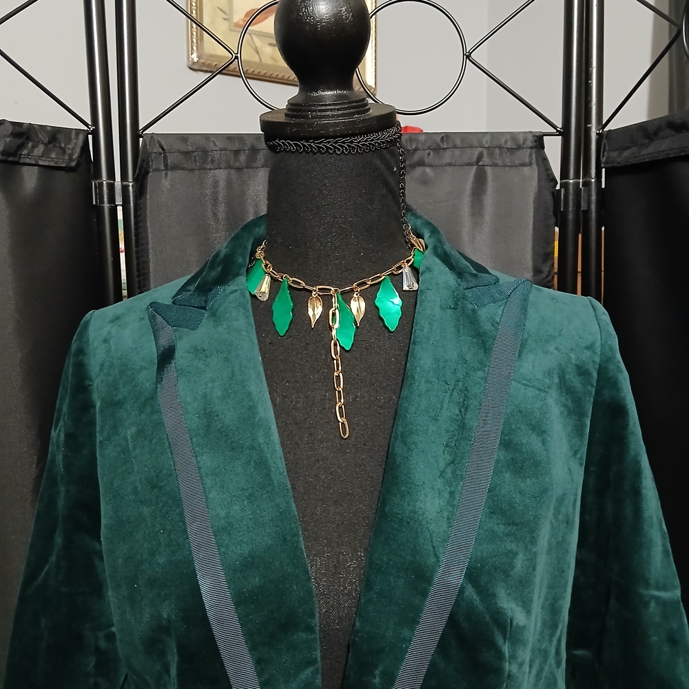 J. Crew NWT Women's Green Velvet Women's Blazer Faux Suede Size 4 Velour - Picture 2 of 7